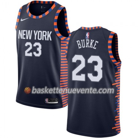 Maillot Basket New York Knicks Trey Burke 23 2018-19 Nike City Edition Navy Swingman - Homme